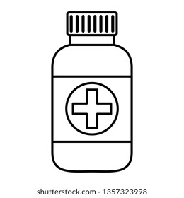 bottle drugs isolated icon