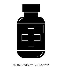 bottle drugs isolated icon