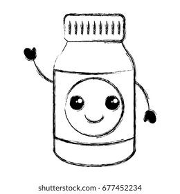 bottle drugs kawaii character