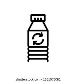 Bottle (Ecology) icon outline vector. isolated on white background