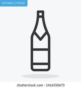 Bottle Editable Stroke Pixel Perfect Icon Vector