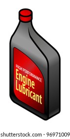 A bottle of engine lubricant.