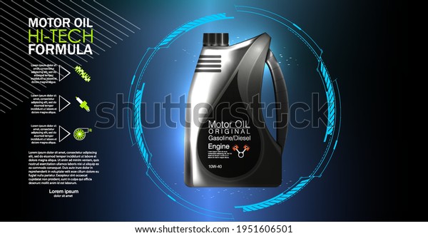 bottle engine\
oil background, vector\
illustration