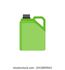 botella de la ilustración vectorial de diseño plano del aceite del motor. cartucho de plástico lubricante para aceite de motor.