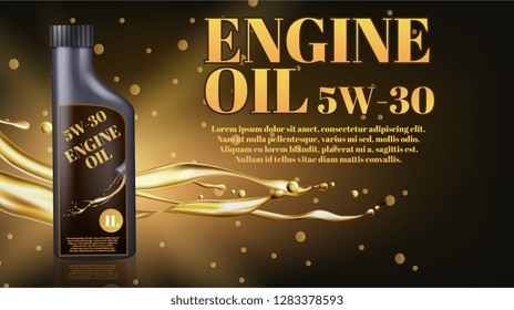 Bottle engine oil .Vector illustration
