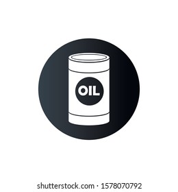Bottle engine oil vector illustration balack color on white background.