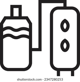 Bottle Factory Juice Outline Icon