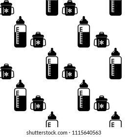 bottle for feeding a child icon. Element of baby icon for mobile concept and web apps. Pattern repeat seamless bottle for feeding a child icon. Can be used for web on white background