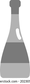 Bottle of finest wine, illustration, vector on a white background.