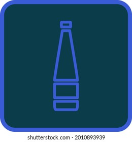 Bottle of fizzy drink, illustration, vector on a white background.