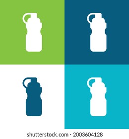 Bottle Flat four color minimal icon set