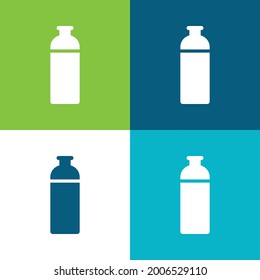 Bottle Flat four color minimal icon set