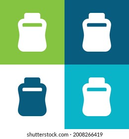 Botella Plano cuatro colores conjunto de iconos mínimo