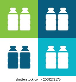 Flasche Flat vier Farbe minimale Icon Set