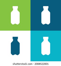 Bottle Flat four color minimal icon set