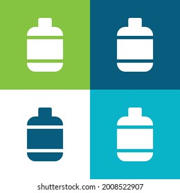 Bottle Flat four color minimal icon set