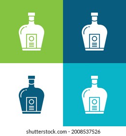 Flasche Flat vier Farbe minimale Icon Set