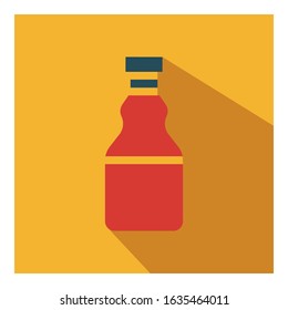 Bottle flat icon vector - ui icon vector