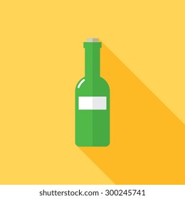 Bottle Flat Long Shadow Icon