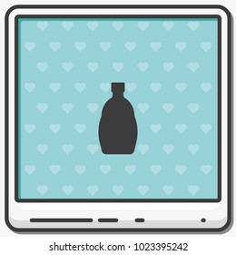Bottle flat vector icon.