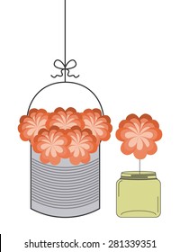 bottle and flower design, vector illustration eps10 graphic 