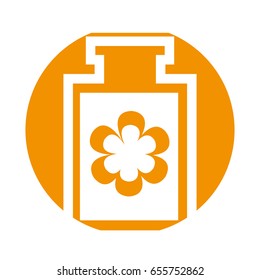 bottle with flower spa icon