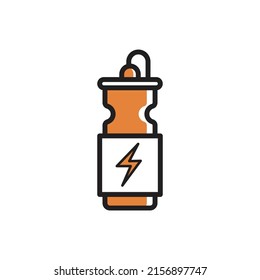 Bottle Fo Booster Icon Vector Illustration