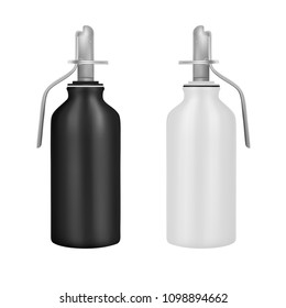 Bottle in the form of a grenade on a white background.Vector illustration.