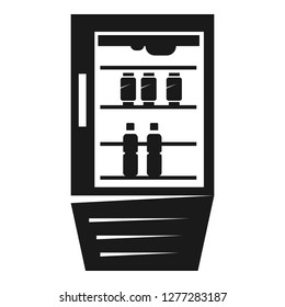 Bottle fridge icon. Simple illustration of bottle fridge icon for web design isolated on white background