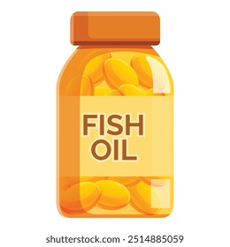 Bottle full of fish oil capsules is waiting to provide your daily dose of omega 3 fatty acids