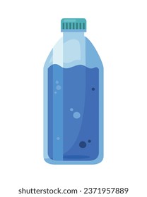 galón de botella con vector de capucha verde aislado