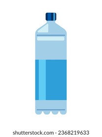 bottle gallon with label isolated illustration