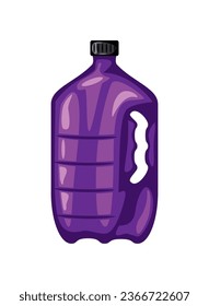 bottle gallon purple illustration isolated