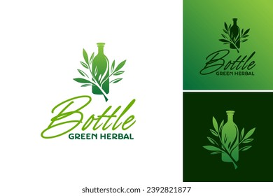 Bottle Genial Logo: A versatile and friendly logo design featuring a bottle, suitable for beverage companies, eco-friendly products, or any business needing a fresh and approachable branding.