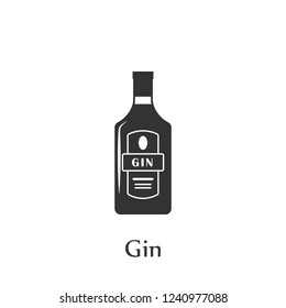 A Bottle Of Gin Icon. Element Of Drink Icon For Mobile Concept And Web Apps. Detailed A Bottle Of Gin Icon Can Be Used For Web And Mobile