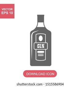 bottle of Gin icon. Element of drink icon for mobile concept and web apps. Detailed A bottle of Gin icon can be used for web and mobile