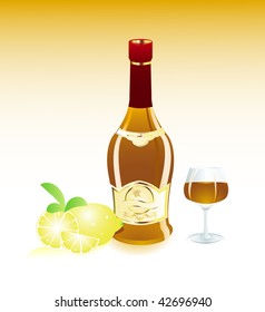 bottle and glass