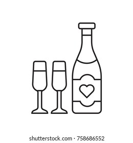 Bottle and glass