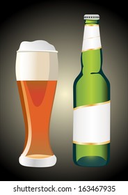 Bottle and glass of beer