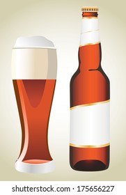 Bottle and glass of beer