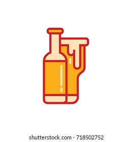 bottle and glass beer