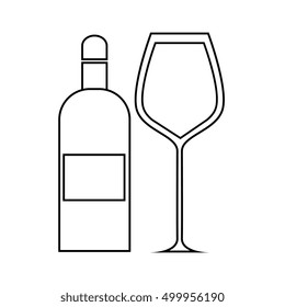 bottle and glass cup