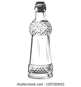 bottle glass drawing