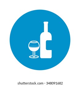 Bottle and glass icon.