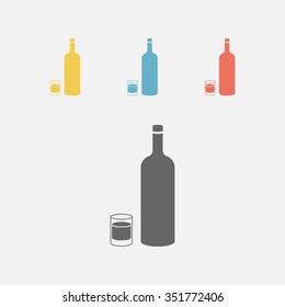 Bottle of glass icon