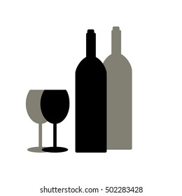  Bottle with a glass icon