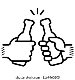 bottle of glass icon vector