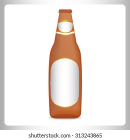bottle glass illustration over white color background