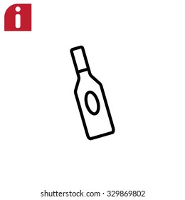 bottle of glass for liquid icon
