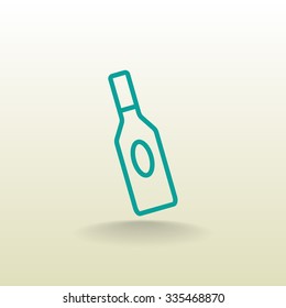 bottle of glass for liquid icon